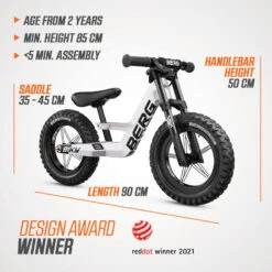 BERG Biky Cross Blanc 12 Inch Vélo Enfant Draisienne Avec Frein à Mains -Vélo Équipement Magasin berg biky cross blanc 12 inch velo enfant draisienne avec frein a mains 1