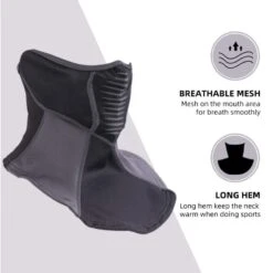 ROCKBROS Cache Cou De Ski Cagoule Polaire Masque Tour De Cou Coupe-Vent Thermique Gris -Vélo Équipement Magasin cache cou de ski cagoule polaire masque tour de cou coupe vent thermique gris 2