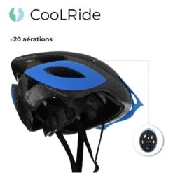 Casque Vélo Adulte 58-62 Cm Multisport Noir/Bleu Avec Visère Intégrée -Vélo Équipement Magasin casque velo adulte 58 62 cm multisport noirbleu avec visere integree 4