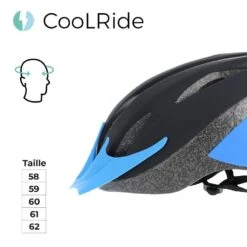 Casque Vélo Adulte 58-62 Cm Multisport Noir/Bleu Avec Visère Intégrée -Vélo Équipement Magasin casque velo adulte 58 62 cm multisport noirbleu avec visere integree 5