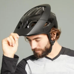 Rockrider CASQUE VTT AM ENDURO FEEL NOIR -Vélo Équipement Magasin casque vtt am enduro feel noir 1