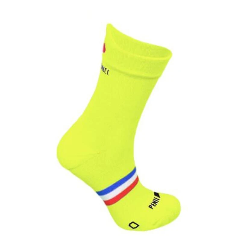 Chaussettes De Cyclisme JAUNE FLUO 3 Chaussettes De Cyclisme JAUNE FLUO