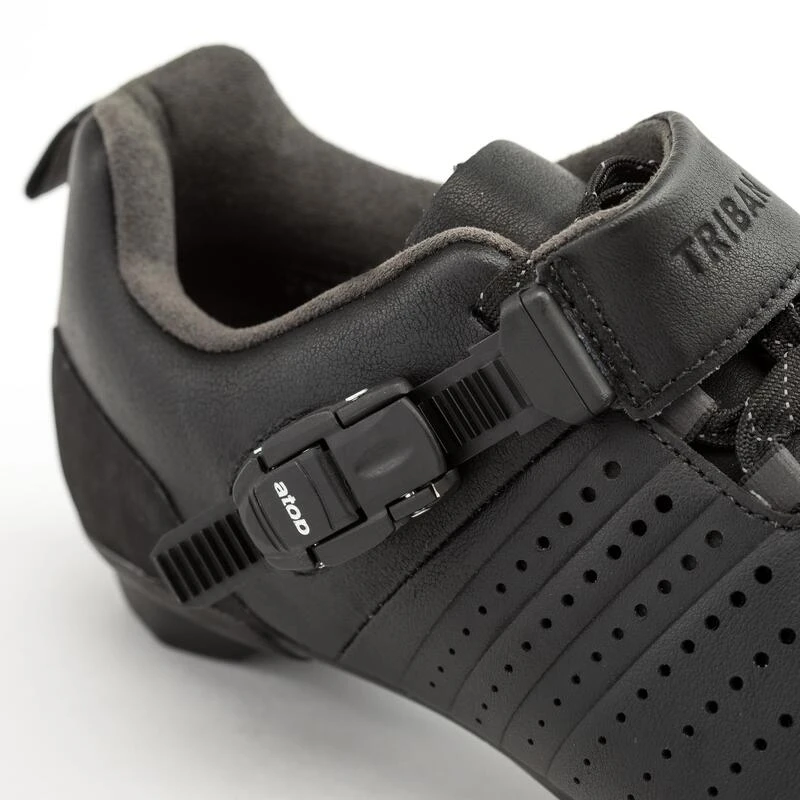 CHAUSSURES VELO GRAVEL ET ROUTE CUIR A LACETS SPD GRVL 520 NOIRE 8 CHAUSSURES VELO GRAVEL ET ROUTE CUIR A LACETS SPD GRVL 520 NOIRE – Image 7