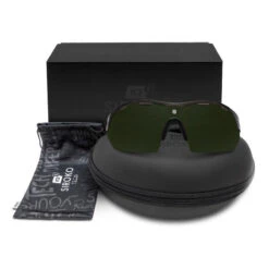 Lunettes Vélo K3s Les Alpes - Noir - Vert Olive -Vélo Équipement Magasin lunettes velo k3s les alpes noir vert olive 2