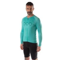 Maillot à Manches Longues De Vélo Pour Homme ECOON Tourmalet Turquoise -Vélo Équipement Magasin maillot a manches longues de velo pour homme ecoon tourmalet turquoise 2
