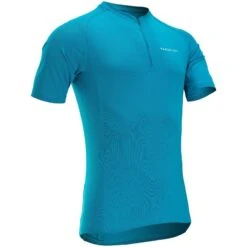 MAILLOT MANCHES COURTES VELO ROUTE TRIBAN ESSENTIEL BLEU -Vélo Équipement Magasin maillot manches courtes velo route triban essentiel bleu 1