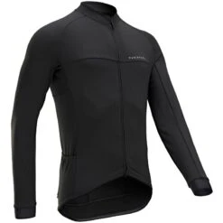 MAILLOT VELO ROUTE MANCHES LONGUES MI-SAISON HOMME - RC100 NOIR -Vélo Équipement Magasin maillot velo route manches longues mi saison homme rc100 noir 1