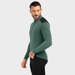 Maillot Vélo Thermique Homme Cyclisme M4 Volta Vert Armée -Vélo Équipement Magasin maillot velo thermique homme cyclisme m4 volta vert armee 2