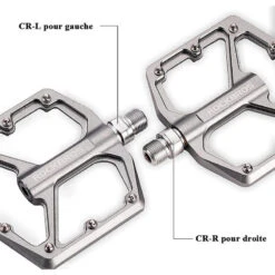 ROCKBROS Pédale Vélo En Alliage D'aluminium Pour Vélo Bicyclette Cyclisme VTT Titane -Vélo Équipement Magasin pedale velo en alliage daluminium pour velo bicyclette cyclisme vtt titane 4