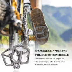 ROCKBROS Pédale Vélo En Alliage D'aluminium Pour Vélo Bicyclette Cyclisme VTT Titane -Vélo Équipement Magasin pedale velo en alliage daluminium pour velo bicyclette cyclisme vtt titane 5