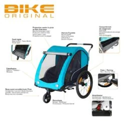 Remorque En Aluminium Bike Original -Vélo Équipement Magasin remorque en aluminium bike original 6