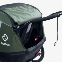 REMORQUE VELO HAMAX IXPLORER VERT 9 REMORQUE VELO HAMAX IXPLORER VERT -Vélo Équipement Magasin remorque velo hamax ixplorer vert 3