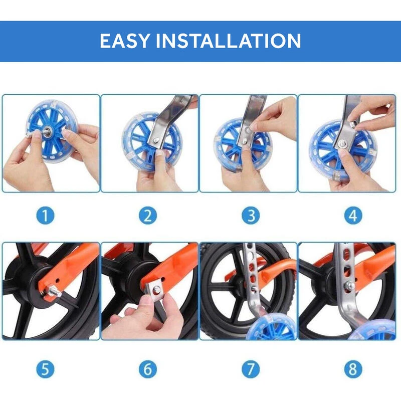 Roues D'entraînement Pour Vélo Pour Enfants De 12 à 20 Pouces - Noir 7 Roues D'entraînement Pour Vélo Pour Enfants De 12 à 20 Pouces - Noir – Image 5