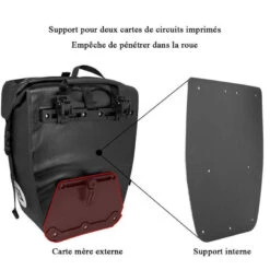 ROCKBROS Sacoche Vélo Porte Bagages Multifonctionnel Sac De Siège De Vélo Étanche 20-27L -Vélo Équipement Magasin sacoche velo porte bagages multifonctionnel sac de siege de velo etanche 20 27l 4