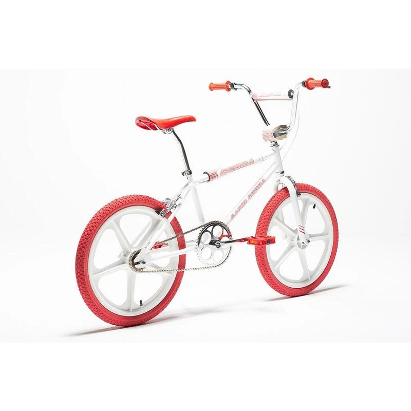 Vélo BMX Rétro Capri Cobra Blanc - Rouge 7 Vélo BMX Rétro Capri Cobra Blanc - Rouge – Image 5