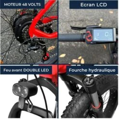 Vélo Électrique YEEP.ME HOLIDAY Orange 26’’ Fatbike 48V Batt 643Wh Freins Hydrau -Vélo Équipement Magasin velo electrique yeepme holiday orange 26 fatbike 48v batt 643wh freins hydrau 2