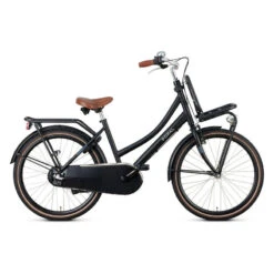 Vélo Enfant Hollandais Popal Daily Dutch Basic+ N3 - 24 Pouces - Noir Mat