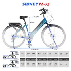 Vélo Ville Électrique Urbanbiker Sidney PLUS Bleu 28", 540 Wh (48V 15Ah) -Vélo Équipement Magasin velo ville electrique urbanbiker sidney plus bleu 28 540 wh 48v 15ah 6