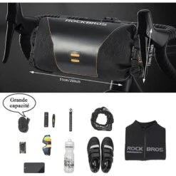 ROCKBROS Vélos Sacoche De Guidon Panier Vélo étanche 2L Grande Capacité Noir -Vélo Équipement Magasin velos sacoche de guidon panier velo etanche 2l grande capacite noir 5